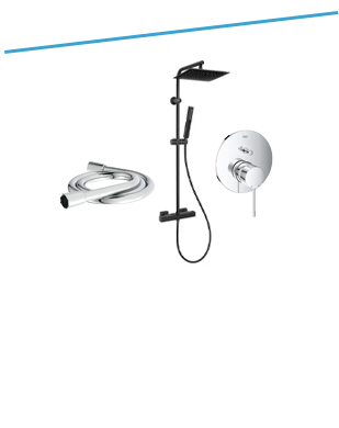 Suihkusetit, suihkupäät ja tarvikkeet