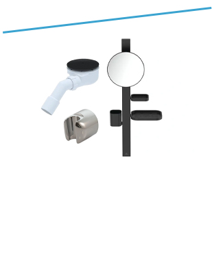 Lisävarusteet suihkujärjestelmiin